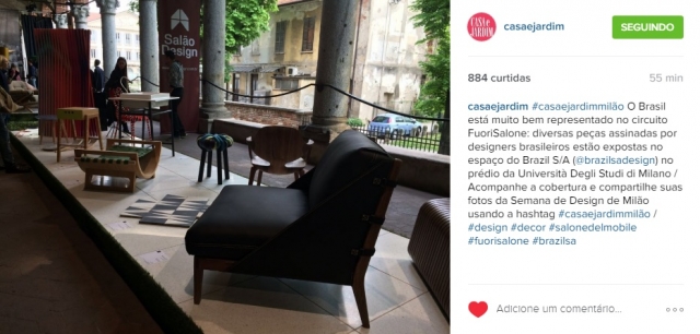 Clipping da imagem do Instagram da Casa&Jardim
